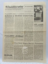 kolektiv, autorů, Zemědělské noviny - třetí zvláštní vydání 26. 8. 1968: Jednání a hledání stanoviska atd., 1968