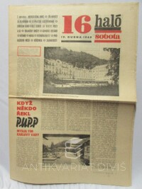 kolektiv, autorů, Haló sobota 19. 4. 1969, číslo 16, 1969
