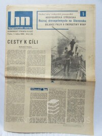 kolektiv, autorů, Hospodářské noviny - ekonomický týdeník ÚV KSČ 7. 1. 1966, 1966