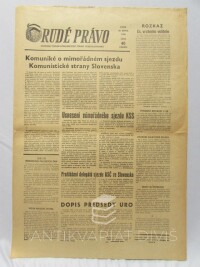 kolektiv, autorů, Rudé právo 30. 8. 1968: Komuniké o mimořádném sjezdu Komunistické strany Slovenska, 1968