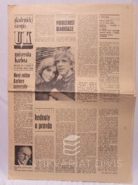 kolektiv, autorů, Akademický časopis UK 16. 5. 1969, ročník XV, číslo 17, 1969