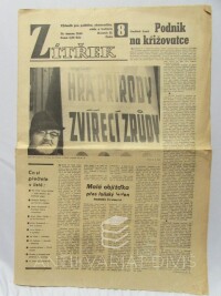 kolektiv, autorů, Zítřek - Týdeník pro politiku, ekonomiku, vědu a kulturu 26. 2. 1969, ročník II, číslo 8: Zoufalý čin (sebeupálení Jana Palacha), 1969