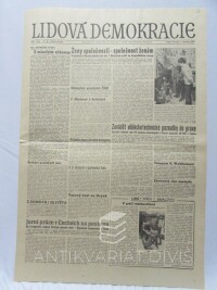 kolektiv, autorů, Lidová demokracie 7. 3. 1974, ročník XXX, číslo 56, 1974