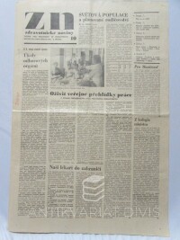kolektiv, autorů, Zdravotnické noviny 9. 3. 1967, ročník XVI, číslo 10: Světová populace a plánované rodičovství atd., 1967