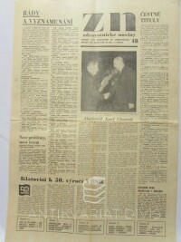 kolektiv, autorů, Zdravotnické noviny 4. 5. 1967, ročník XVI, číslo 18: Řády a vyznamenání atd., 1967
