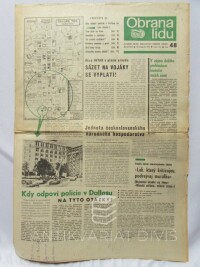 kolektiv, autorů, Obrana lidu 30. 11. 1963, ročník XXII, číslo 48: Amerika a atentáty atd., 1963