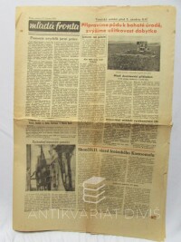 kolektiv, autorů, Mladá fronta 27. 3. 1954, ročník X, číslo 73: Připravíme půdu k bohaté úrodě, zvýšíme užitkovost dobytka atd., 1954