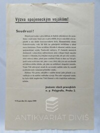 kolektiv, autorů, Protisovětský leták z 21. srpna 1968: Výzva spojeneckým vojákům!, 1968