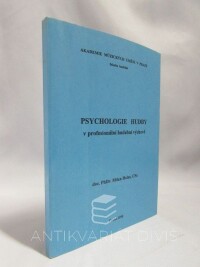 Holas, Milan, Psychologie hudby, 1998