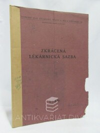 kolektiv, autorů, Zkrácená lékárnická sazba, 1948
