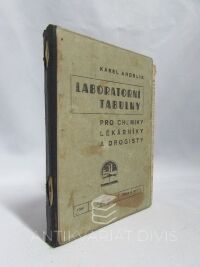 Andrlík, Karel, Laboratorní tabulky pro chemiky, lékárníky a drogisty, 1941