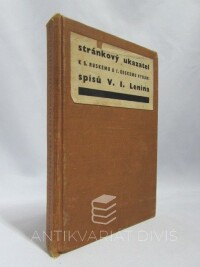 kolektiv, autorů, Stránkový ukazatel k 5. ruskému a 1. českému vydání spisů V. I. Lenina, 1966