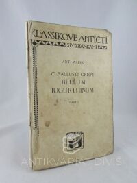Málek, Antonín, C. Sallusti Crispi - Bellum Iugurthinum část I., 1929
