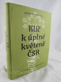 Dostál, Josef, Klíč k úplné květeně ČSR, 1958