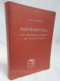 Šachno, Konstantin Ustinovič, Matematika pre prijímacie skúšky na vysoké školy, 1966