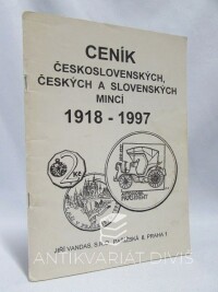 Vandas, Jiří, Ceník československých, českých a slovenských mincí: 1918-1997, 0