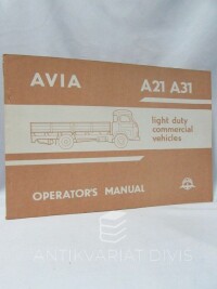 kolektiv, autorů, AVIA A31 - Operator's Manual, 1985