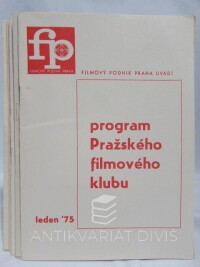 kolektiv, autorů, Program Pražského filmového klubu rok 1975, všech 12 čísel, 1975