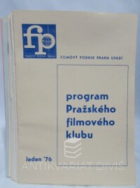 kolektiv, autorů, Program Pražského filmového klubu rok 1976, všech 12 čísel, 1976