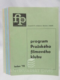 kolektiv, autorů, Program Pražského filmového klubu rok 1978, všech 12 čísel, 1978