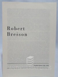 Oliva, Ljubomír, Bresson Robert, 1972