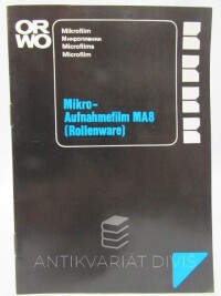 kolektiv, autorů, Orwo Mikro-Aufnahme-film MA 8 (Rollenware), 1982