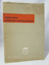 kolektiv, autorů, První zákon republiky Československé 28. října 1918, 1938