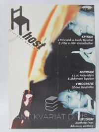 Balaštík, Miroslav, Host - Literární měsíčník 1/98, 1998