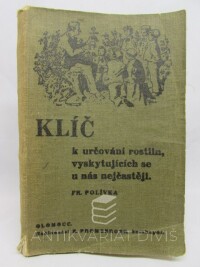 Polívka, František, Klíč k určování rostlin, vyskytujících se u nás nejčastěji, 1936