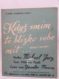 Moravec, Jaroslav, Pinelli, von Aldo, Když smím tě blízko sebe mít, 0