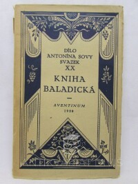 Sova, Antonín, Kniha baladická, 1928