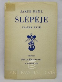 Deml, Jakub, Šlépěje, svazek XVIII, 1931