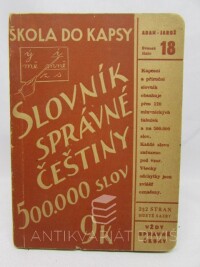 Adam, Karel, Jaroš, Víclav, Slovník správné češtiny, 0