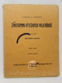 Nepota, Cornelia, Životopis (Životopisy) výtečných vojevůdců I-II., 0