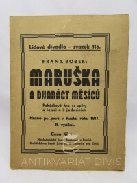 Bobek, František, Maruška a dvanáct měsíců, 0