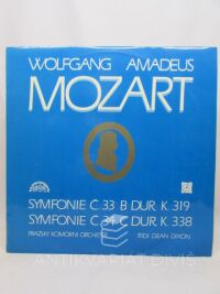 Mozart, Wolfgang Amadeus, Symfonie č. 33 B dur, K. 319; Symfonie č. 34 C dur, K. 338 (Paržský komorní orchestr -Dean Dixon), 1972