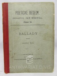 Quis, Ladislav, Poetické besedy VI - Ballady, 1883