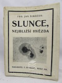Šimáček, Jan, Slunce, nejbližší hvězda, 1926