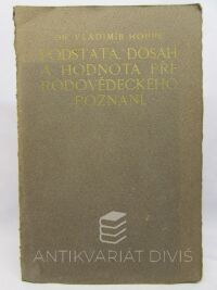 Hoppe, Vladimír, Podstata, dosah a hodnota přírodovědeckého poznání, 1914