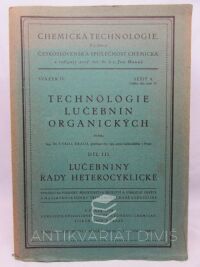 Krauz, Cyrill, Technologie lučebnin organických III. - Lučebniny řady heterocyklické, 1938