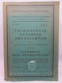 Krauz, Cyrill, Technologie lučebnin organických III. - Lučebniny řady heterocyklické, 1938