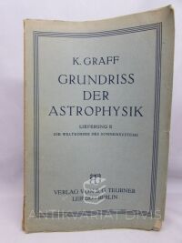 Graff, K., Grundriss der Astrophysik Lieferung II. - Die Weltkörper des sonnensystems, 0