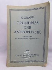 Graff, K., Grundriss der Astrophysik Lieferung II. - Die Weltkörper des sonnensystems, 0