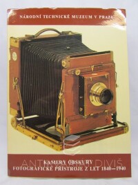 Janda, Jiří, Kamery Obskury - Fotografické přístroje z let 1840-1940, 1982