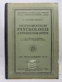 Šeracký, Františel, Eksperimentální psychologie a psychologie dítěte, 1926