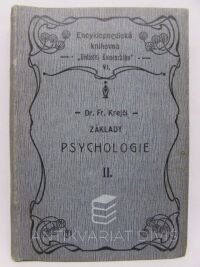 Krejčí, František, Základy psychologie II: Elementární jevy duševní - Čití a vnímání, 1904
