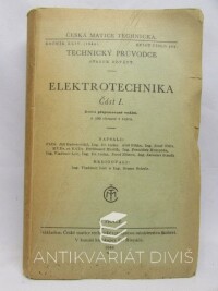 Baborovský, Jiří, Bláha, Aleš, Fritz, Josef, Elektrotechnika část I., 1944