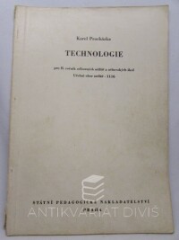 Procházka, Karel, Technologie pro II. ročník odborných učilišť a učňovských škol: Učební obor sedlář - 1116, 1961