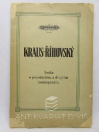 Kraus, Arnošt, Říhovský, Vojtěch, Nauka o jednoduchém a dvojitém kontrapunktu, 1921