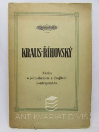 Kraus, Arnošt, Říhovský, Vojtěch, Nauka o jednoduchém a dvojitém kontrapunktu, 1921